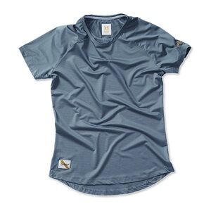Tracksmith women’s teal twilight tee